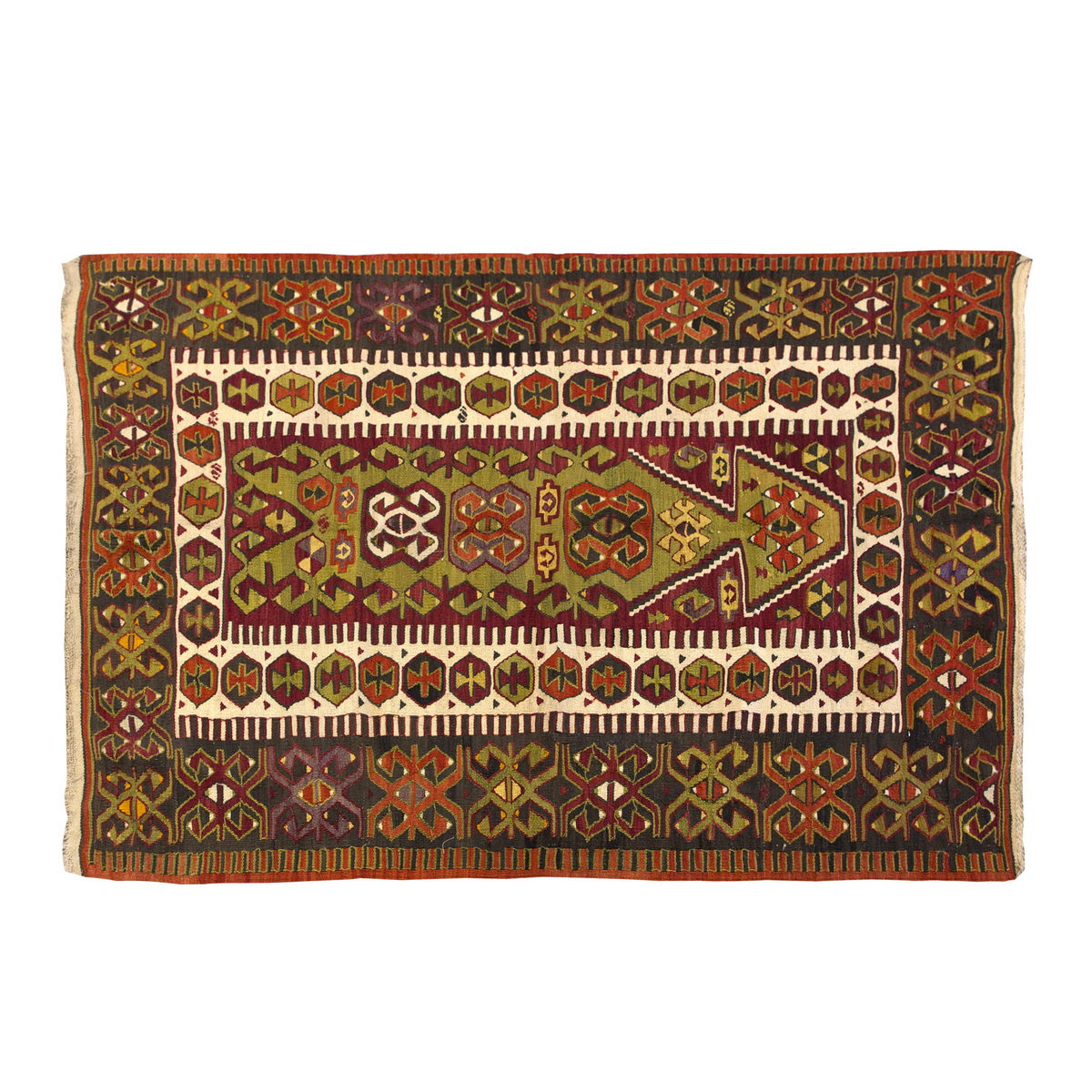 Vintage Turkish Rug, 4.2 x 5.1 ft Rug, 128 x 155 cm