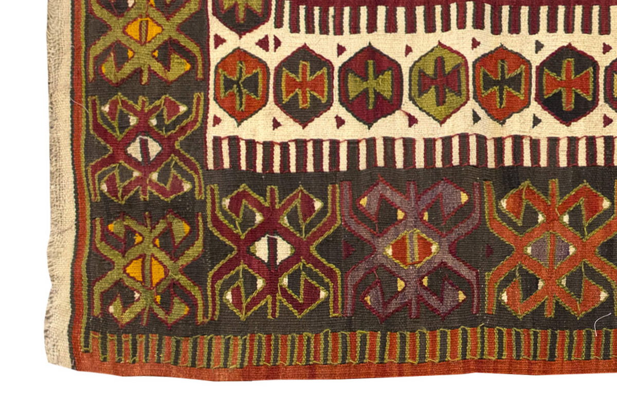 Vintage Turkish Rug, 4.2 x 5.1 ft Rug, 128 x 155 cm
