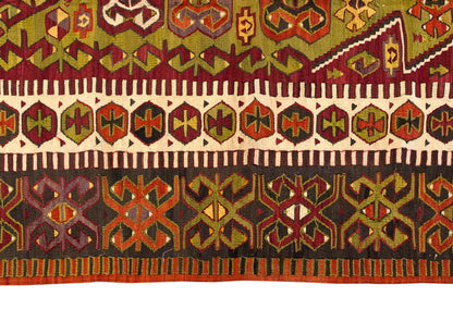 Vintage Turkish Rug, 4.2 x 5.1 ft Rug, 128 x 155 cm