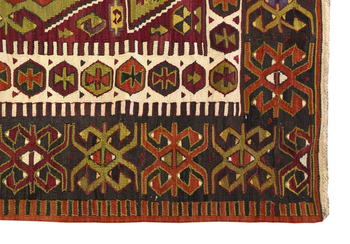Vintage Turkish Rug, 4.2 x 5.1 ft Rug, 128 x 155 cm