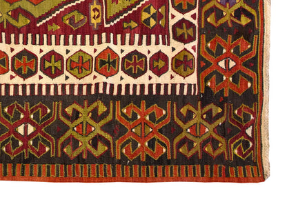 Vintage Turkish Rug, 4.2 x 5.1 ft Rug, 128 x 155 cm