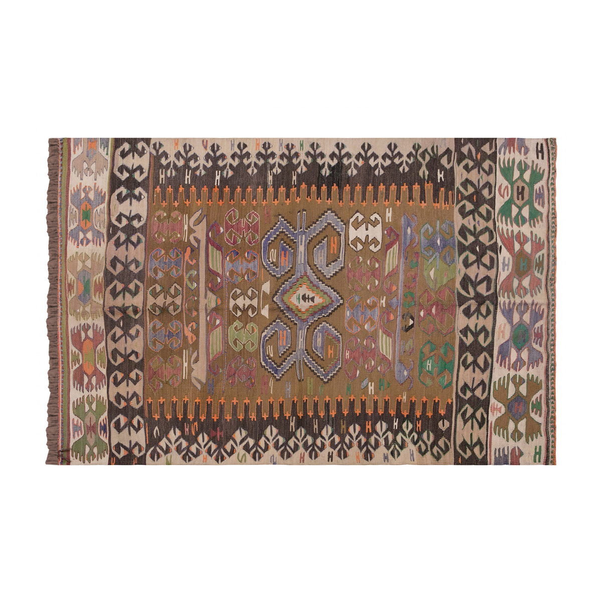 Vintage Turkish Rug, 4.2 x 5.9 ft Rug, Vintage Rug, 128 x 176 cm