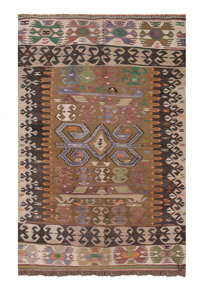 Vintage Turkish Rug, 4.2 x 5.9 ft Rug, Vintage Rug, 128 x 176 cm