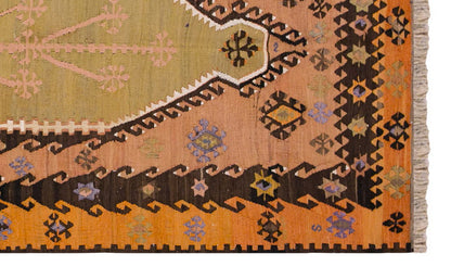 Vintage Turkish Rug, 4.2 x 7.4 ft Rug, 129 x 226 cm