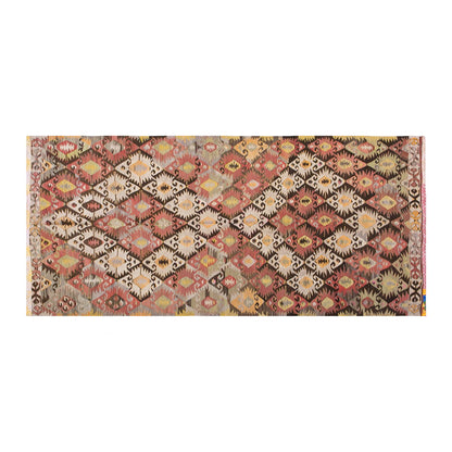 Vintage Turkish Rug, 4.2 x 8.5 ft, 128 x 258 cm