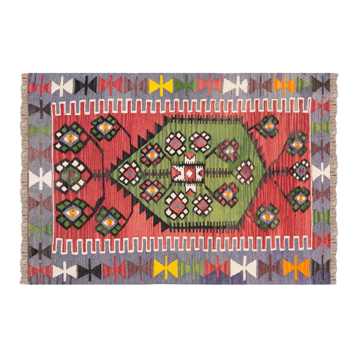 Vintage Turkish Rug, 4.3 x 2.9 ft Rug, 130 x 86 cm