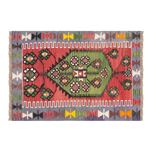 Vintage Turkish Rug, 4.3 x 2.9 ft Rug, 130 x 86 cm