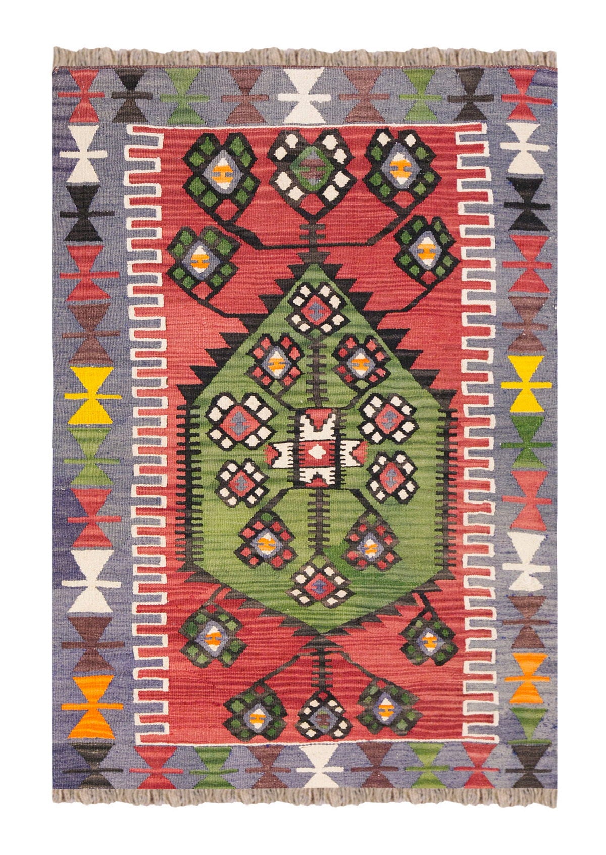 Vintage Turkish Rug, 4.3 x 2.9 ft Rug, 130 x 86 cm