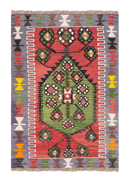 Vintage Turkish Rug, 4.3 x 2.9 ft Rug, 130 x 86 cm