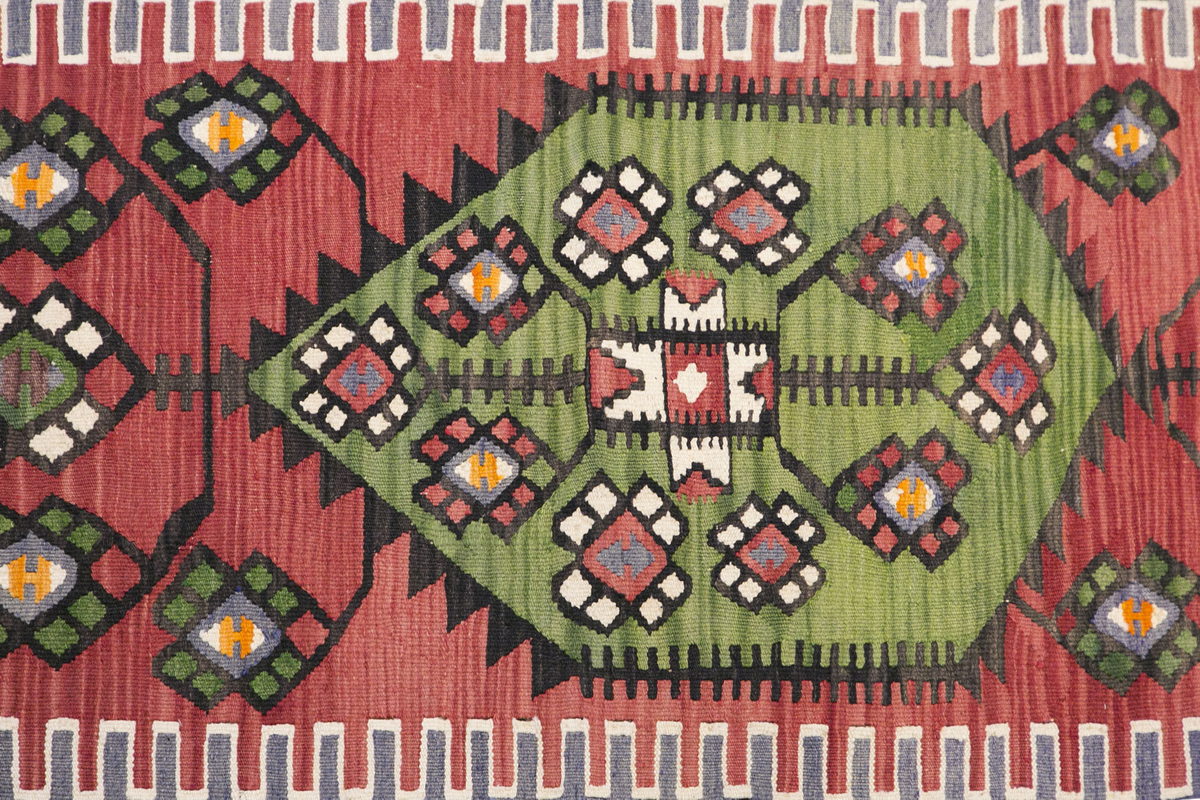 Vintage Turkish Rug, 4.3 x 2.9 ft Rug, 130 x 86 cm