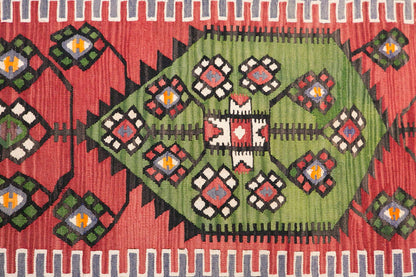 Vintage Turkish Rug, 4.3 x 2.9 ft Rug, 130 x 86 cm