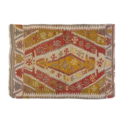 Vintage Turkish Rug, 4.3 x 3.1 ft Rug, 130 x 95 cm