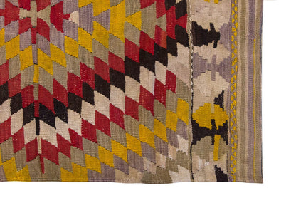 Vintage Turkish Rug, 4.3 x 3.4 ft, 130 x 104 cm