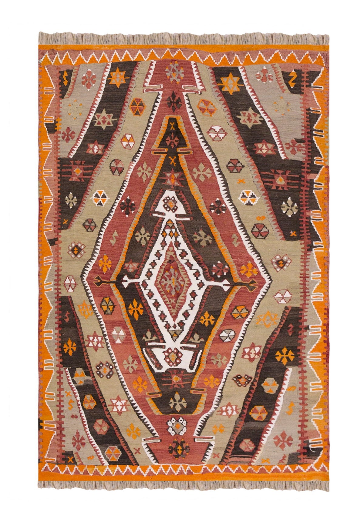 Vintage Turkish Rug, 4.3 x 5.9 ft, 131 x 177 cm