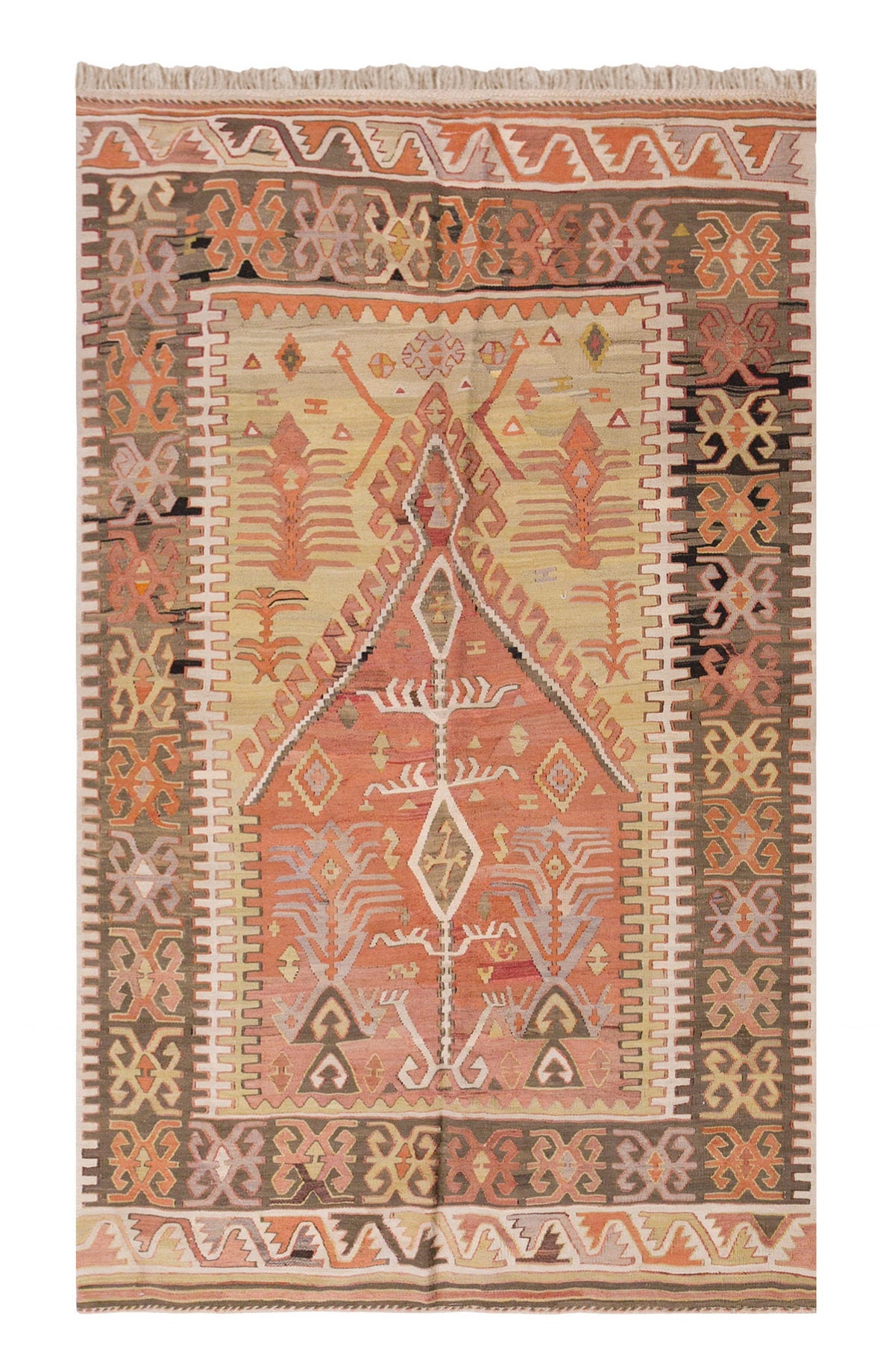 Vintage Turkish Rug, 4.3 x 6 ft, 132 x 183 cm