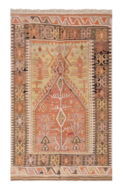Vintage Turkish Rug, 4.3 x 6 ft, 132 x 183 cm
