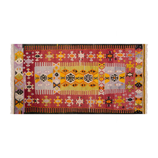 Vintage Turkish Rug, 4.3 x 7.10 ft Rug, 131 x 241 cm