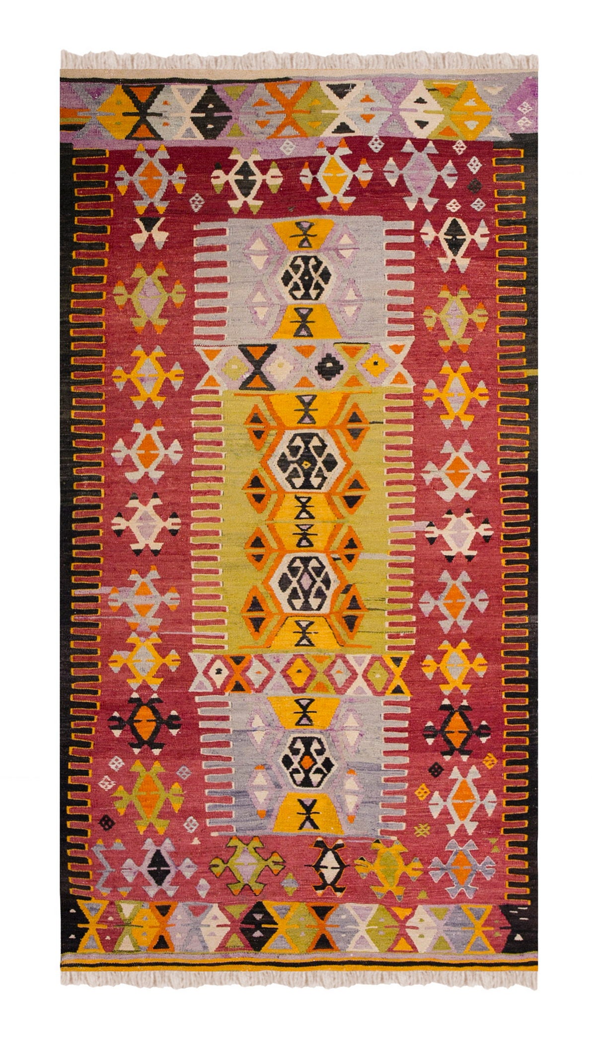 Vintage Turkish Rug, 4.3 x 7.10 ft Rug, 131 x 241 cm
