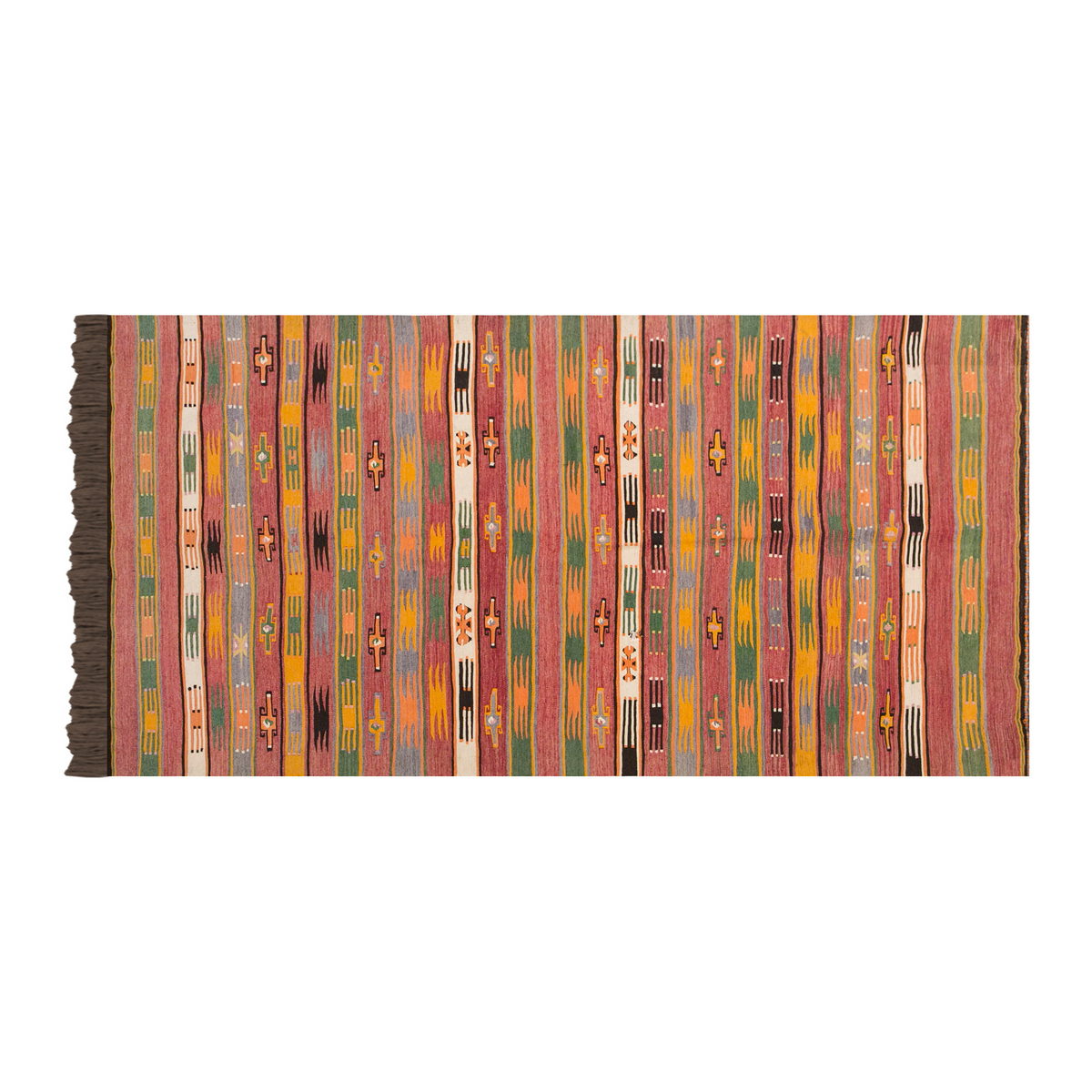 Vintage Turkish Rug, 4.3 x 8 ft, 132 x 244 cm