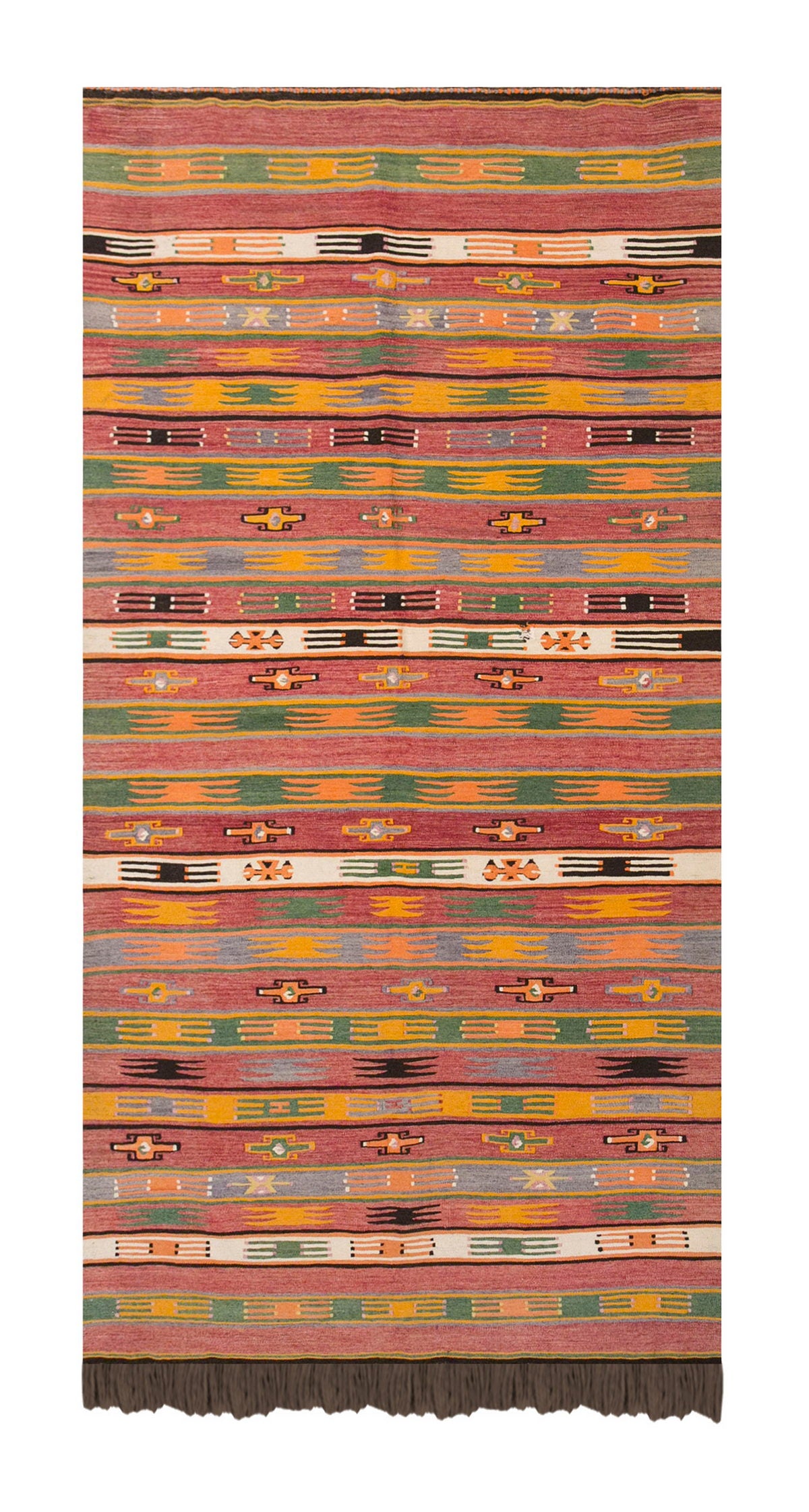Vintage Turkish Rug, 4.3 x 8 ft, 132 x 244 cm