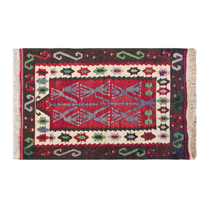 Vintage Turkish Rug, 4.4 x 3.2 ft Rug, 133 x 97 cm