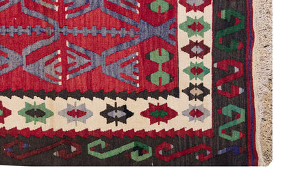 Vintage Turkish Rug, 4.4 x 3.2 ft Rug, 133 x 97 cm