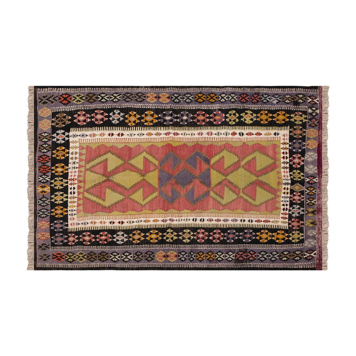 Vintage Turkish Rug, 4.4 x 5.10 ft Rug, 134 x 180 cm