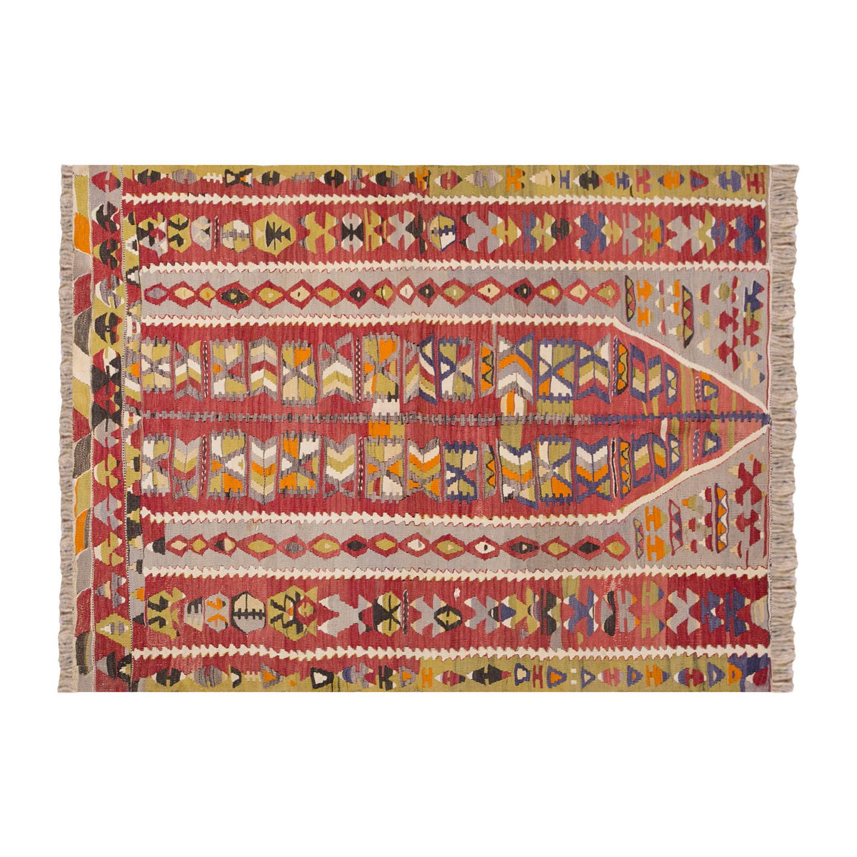 Vintage Turkish Rug, 4.4 x 5.4 ft, 133 x 165 cm