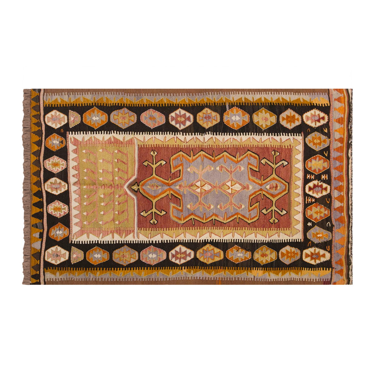 Vintage Turkish Rug, 4.4 x 6.3 ft, 134 x 193 cm