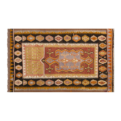 Vintage Turkish Rug, 4.4 x 6.3 ft, 134 x 193 cm