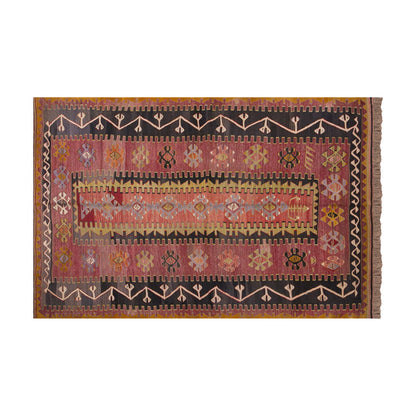 Vintage Turkish Rug, 4.4 x 6.5 ft, 134 x 196 cm