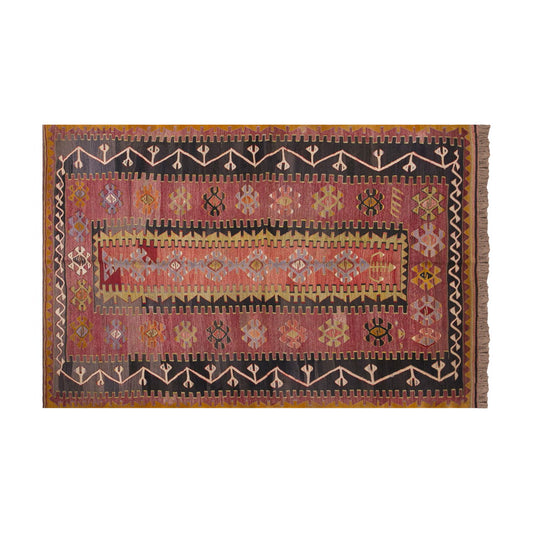 Vintage Turkish Rug, 4.4 x 6.5 ft, 134 x 196 cm