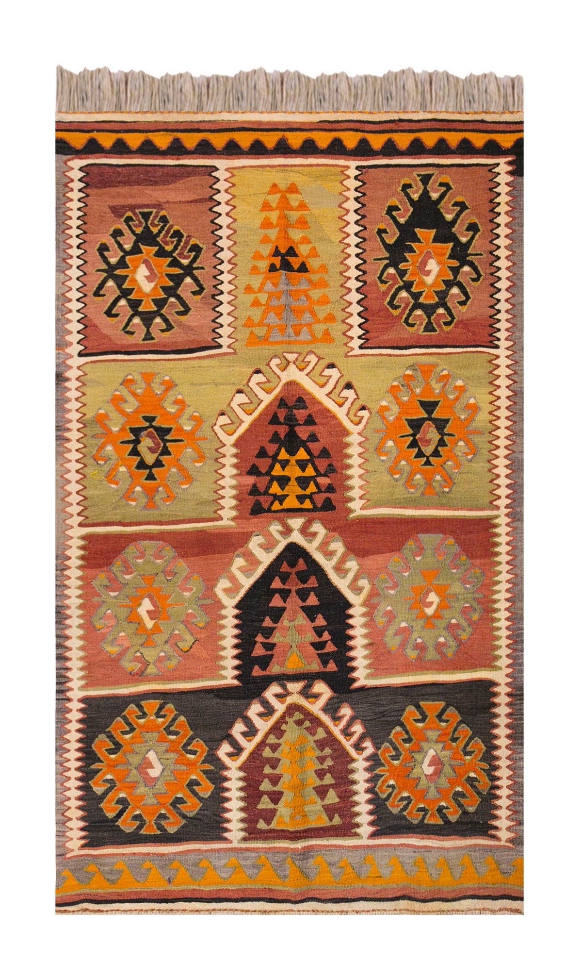 Vintage Turkish Rug, 4.4 x 6.9 ft, 134 x 206 cm