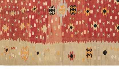 Vintage Turkish Rug, 4.4 x 7.1 ft, 133 x 216 cm