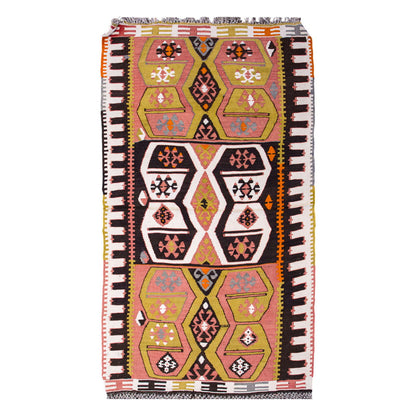 Vintage Turkish Rug, 4.5 x 2.5 ft, 136 x 76 cm
