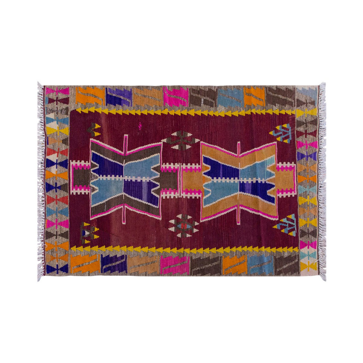 Vintage Turkish Rug, 4.5 x 3.1 ft, 135 x 96 cm