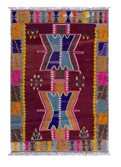Vintage Turkish Rug, 4.5 x 3.1 ft, 135 x 96 cm