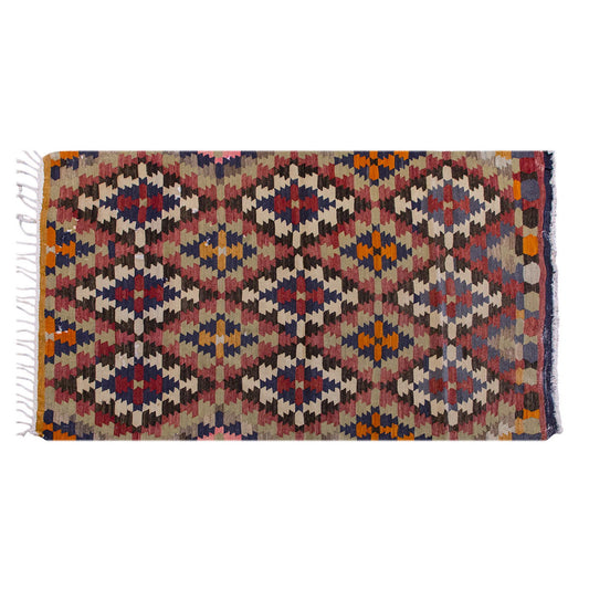 Vintage Turkish Rug, 4.5 x 3.1 ft Rug, 135 x 96 cm