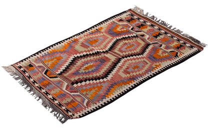 Vintage Turkish Rug, 4.5 x 3.3 ft Rug, 135 x 101 cm