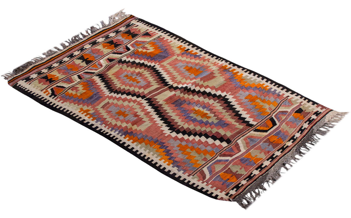 Vintage Turkish Rug, 4.5 x 3.3 ft Rug, 135 x 101 cm