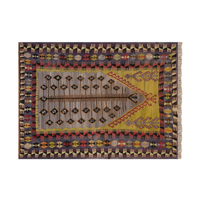 Vintage Turkish Rug, 4.5 x 5.8 ft Rug, 136 x 173 cm