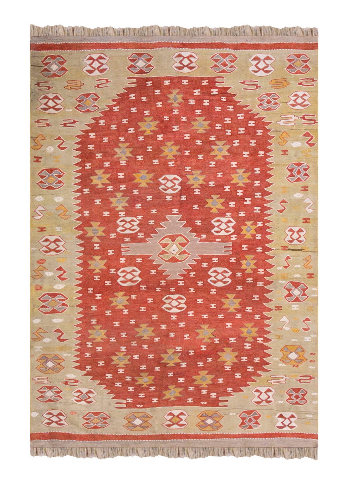 Vintage Turkish Rug, 4.5 x 6.1 ft Rug, 136 x 187 cm