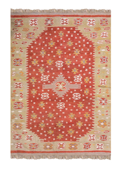 Vintage Turkish Rug, 4.5 x 6.1 ft Rug, 136 x 187 cm