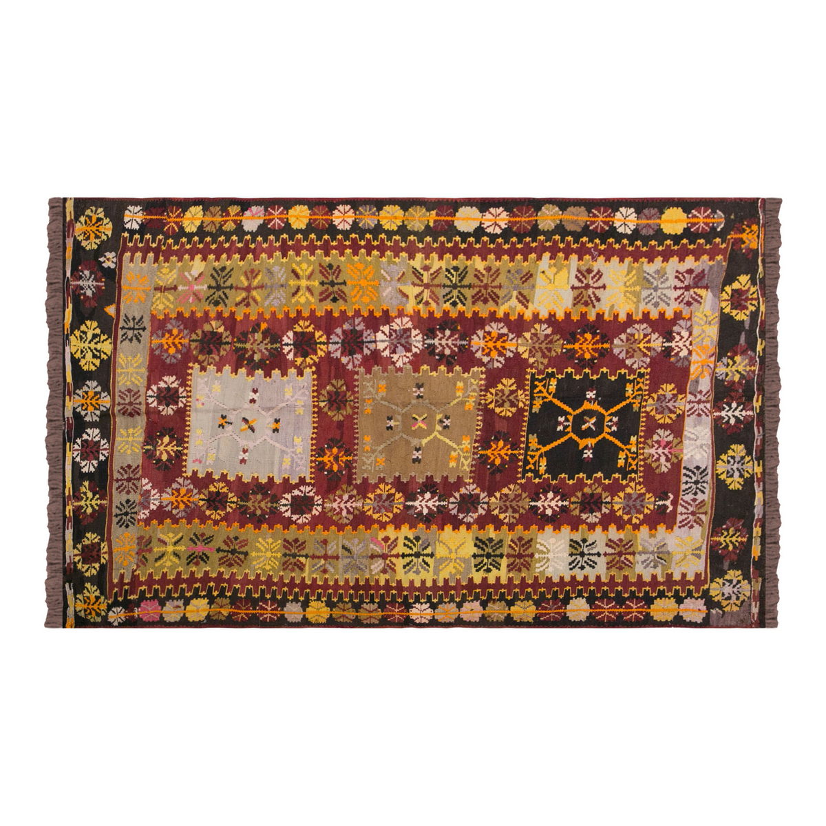 Vintage Turkish Rug, 4.5 x 6.11 ft, 137 x 213 cm