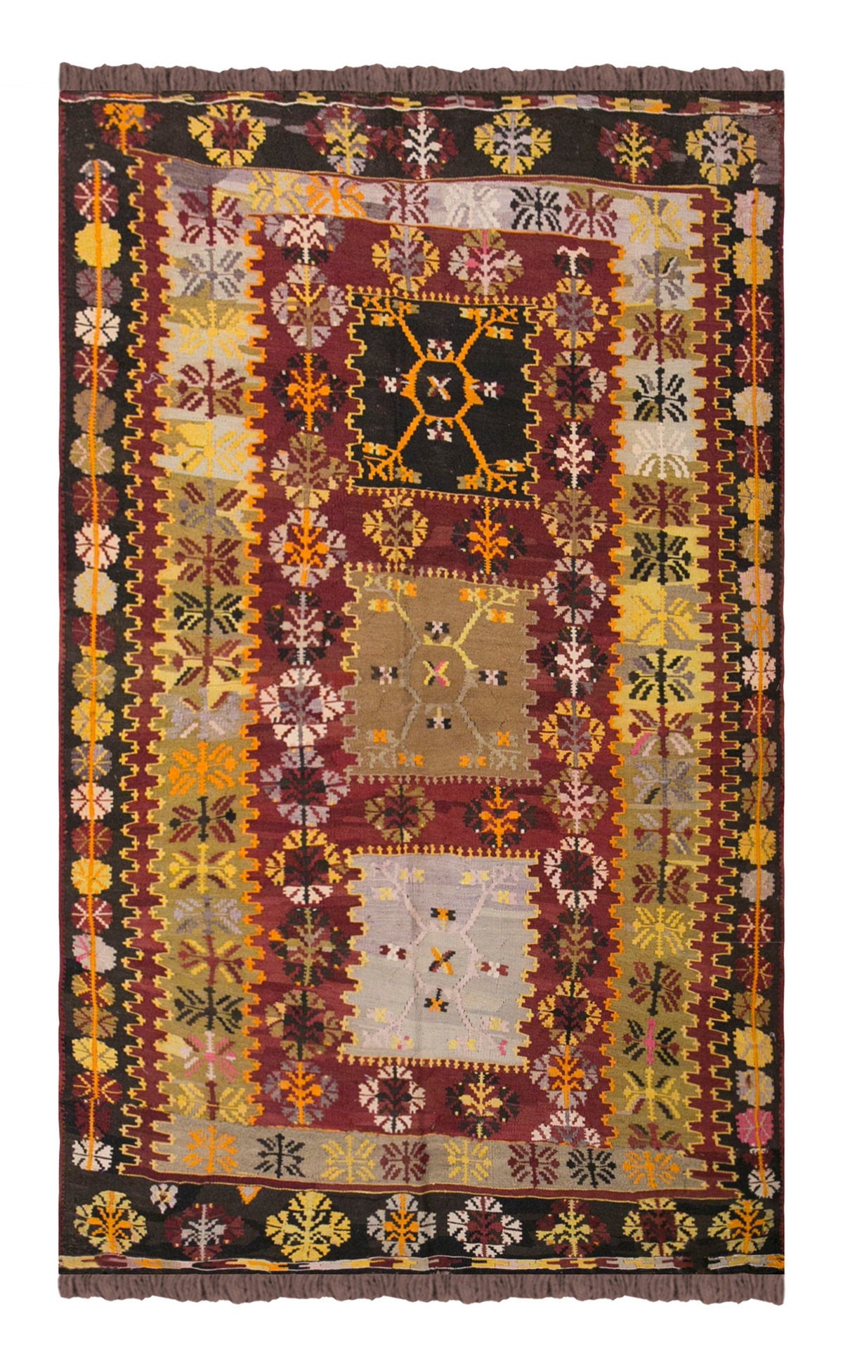 Vintage Turkish Rug, 4.5 x 6.11 ft, 137 x 213 cm