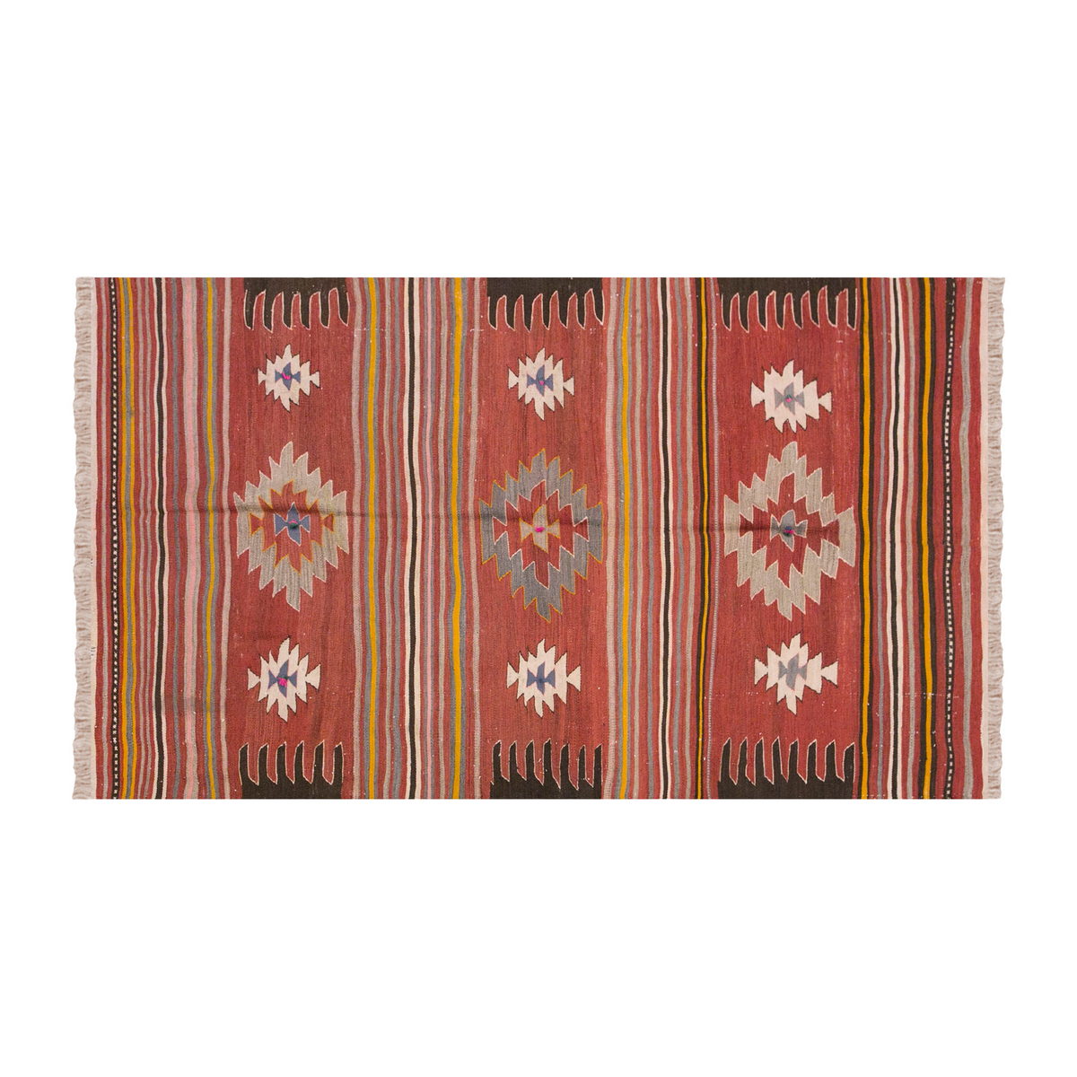 Vintage Turkish Rug, 4.5 x 7.4 ft, 136 x 226 cm