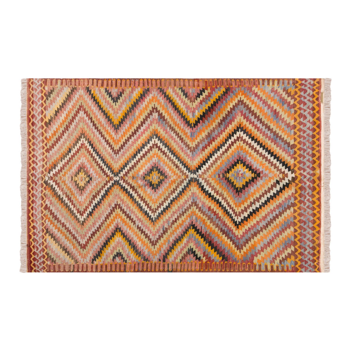 Vintage Turkish Rug, 4.5 x 7.4 ft Rug, 137 x 226 cm