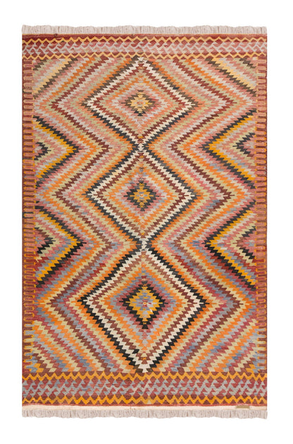 Vintage Turkish Rug, 4.5 x 7.4 ft Rug, 137 x 226 cm
