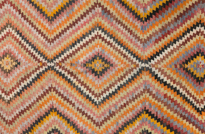 Vintage Turkish Rug, 4.5 x 7.4 ft Rug, 137 x 226 cm