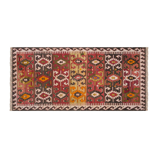Vintage Turkish Rug, 4.5 x 8.11 ft Rug, 135 x 272 cm